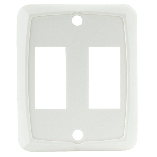 Jr Products JR Products 12875 Double Switch Face Plate - White 12875